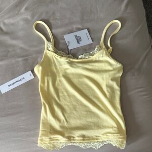 Princess Polly lace yellow tank